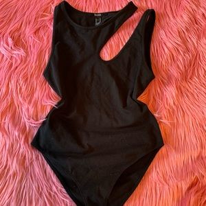 Body Suit with Shoulder Cut Out
